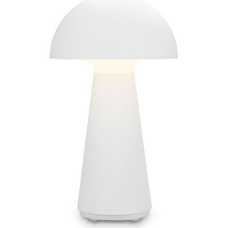 Lampe de table LED rechargeable Lampe de table pour intérieur extérieur jardin USB IP44 blanc champignon