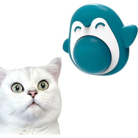 Balle Interactive Pour Chat - Rotation 360° - Nettoyage Des Dents - Anti-Morsure - 1 Pièce (1/5)