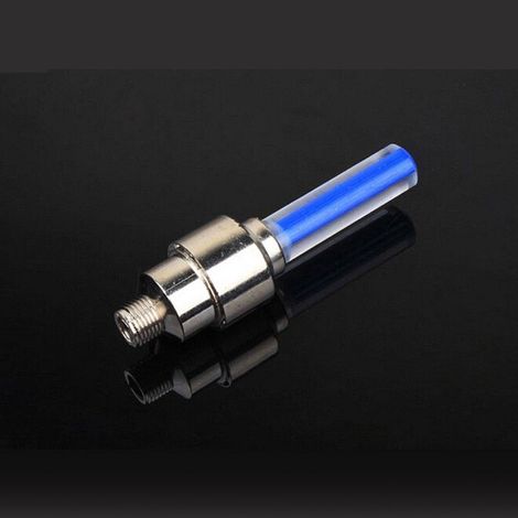 2x Tappi Copri Valvola Ruota LED in 4 colori con Batterie Colore - Sky Blue (1/5)