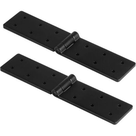2 Pcs Charniere Porte Lourde, Charnières pour Portes Pliantes, Charnières Pliantes Noires, Connecteurs de Charnieres de Porte pour Jardin, Boîtes en Bois, Armoires, Meubles (1/5)