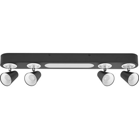 LEDVANCE DECOR SPOT NEPTUNE, 27W, 1.280lm, schwarz, Spotleuchte, verstellbare Köpfe, vielseitig anwendbar, Innenraumspot, warmweiße Lichtfarbe, hochwertige Optik, einfache Montage (1/4)