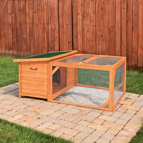 Clapier orange en tannenholz 125,5 x 100 x 49 cm (1/5)