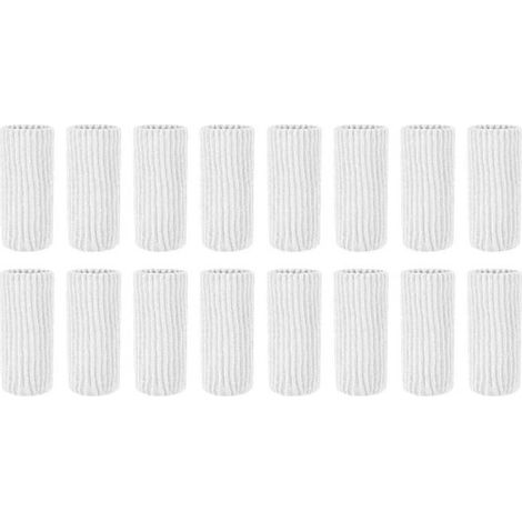 Protège-pieds de chaise - 8 x 4 cm - Noir - Polyester - Protège-pieds élastiques - Protection pour pieds de chaise - Lot de 16 - Protection de sol (1/5)
