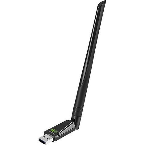 Adaptateur Wi-Fi USB double bande 2,4 GHz/5 GHz 802.11ac 650 Mbps, carte réseau sans fil RTL8811CU, dongle USB avec antenne et récepteur Wi-Fi (1/5)