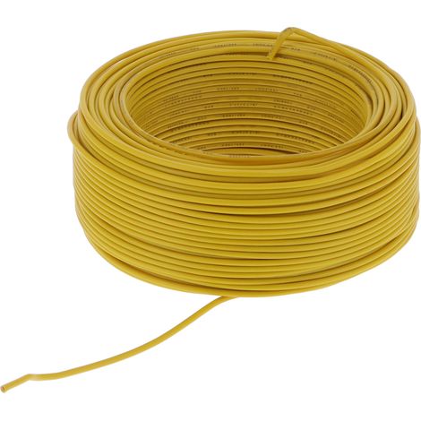 Fil de cuivre rouge massif isolé en PVC, de calibre 19, de longueur 100 m (BVR-1 x 2,5). (1/5)