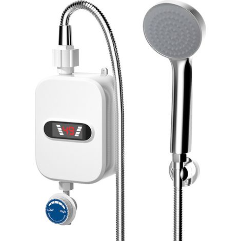 Chauffe-eau instantané électrique 3500W 220V – Compact pour cuisine et salle de bain – Température maximale 55°C – Acier inoxydable