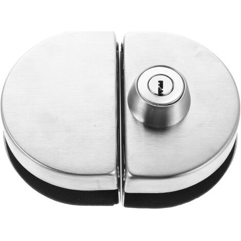 Serrure pour Porte Vitrée Double Face en Acier Inoxydable 201 sans Perçage avec Clés Verrouillage Robuste pour Portes Coulissantes en Verre Sécurité pour Vitrines et Bureaux (1/5)