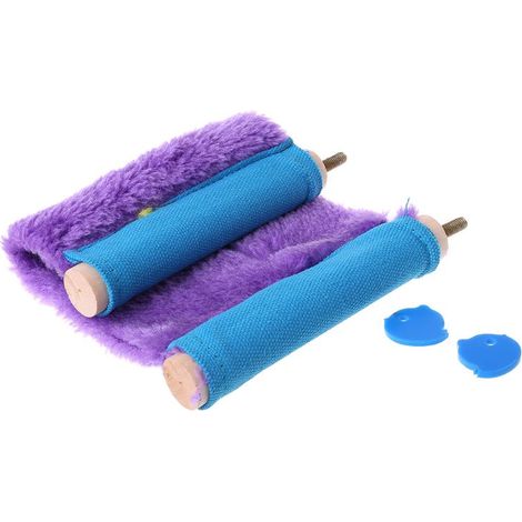Nid douillet pour oiseaux, hamac, perchoir d'hiver, plateforme de couchage moelleuse pour pinsons et canaris, facile à installer, violet (1/5)