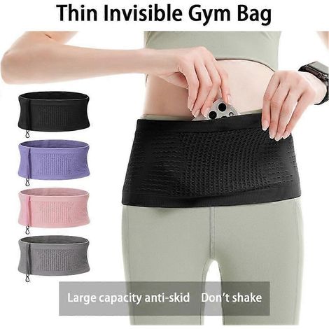 Sac banane de sport invisible et sans couture, unisexe, pour la course à pied, le fitness, le jogging et le cyclisme. (1/5)