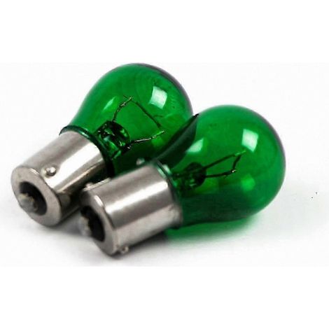 Paire d'ampoules vertes P21W pour applications d'éclairage automobile (1/5)