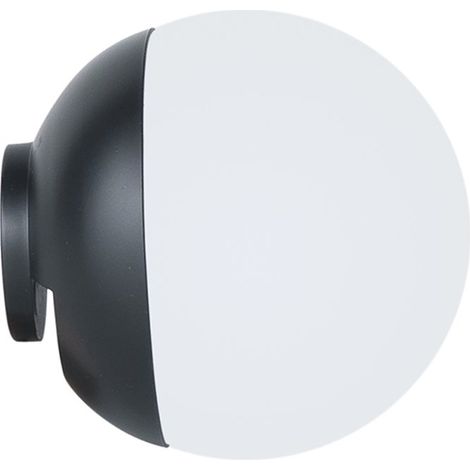Lampada applique led tonda con attacco per specchi senza cornice in resine termoplastice D042 serie Gedy DELOS Nero Matt