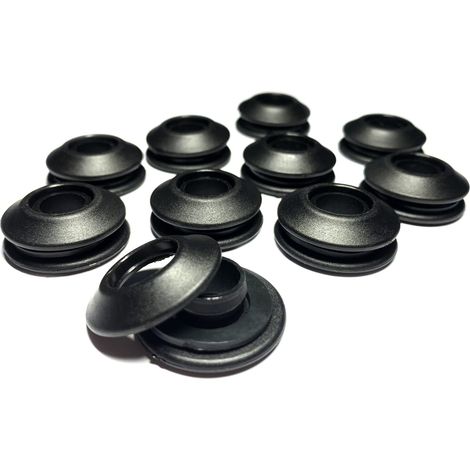 AWAPRO Set di occhielli – 10 pezzi nero per teloni antiruggine 28 x 28 x 12 mm occhielli in plastica per telone di copertura piscina