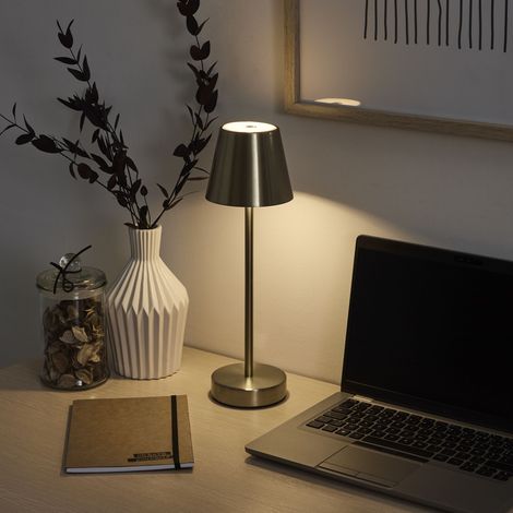 Lampe - Home Deco Factory - Rechargeable Usb - Dorée