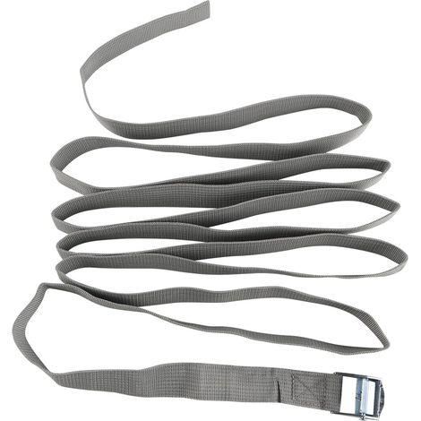 Sangles de Tension, Sangles de galerie de Toit Robustes avec Boucle à Came à dégagement Rapide, antirouille pour Porte-vélos de Moto/Voiture/vélo, 3 MX 2,5 cm, Gris (1/5)
