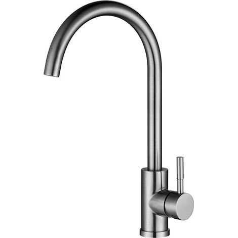 Mitigeur de cuisine, acier inoxydable 304, pivotant, mitigeur, mitigeur, évier de cuisine robinet mitigeur sans plomb robinet (1/5)