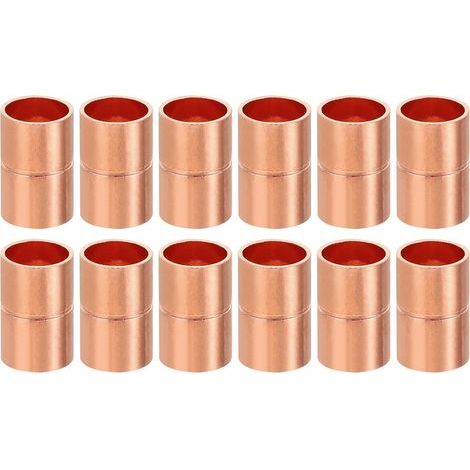 manicotti di saldatura in rame, raccordi per tubi da 6,35 mm, raccordi diritti per impianti idraulici, di riscaldamento, di condizionamento e di rete di riscaldamento, spessore della parete da 0,8 mm (1/5)