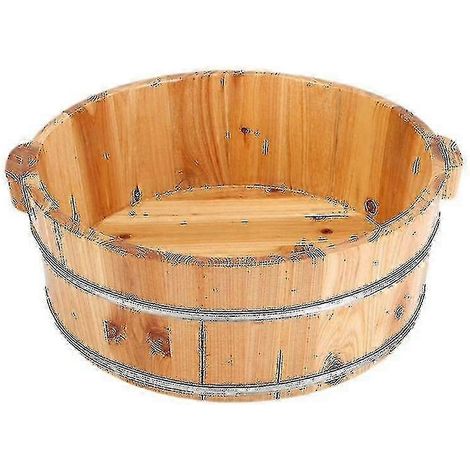 Bassine de pédiluve en bois écologique - traitement spa relaxant (1/3)