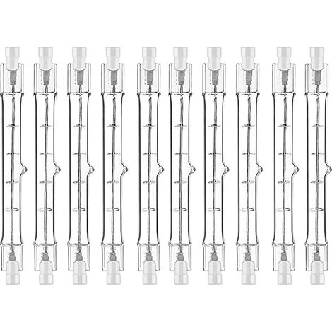 Ampoule halogène R7S 118 mm 200 W 230 V, lot de 10, tige halogène R7S, ampoule halogène R7S à intensité variable (1/5)