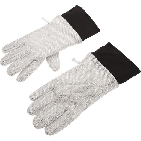 Gants de vaisselle imperméables avec laine d'acier résistante à l'huile (1/5)
