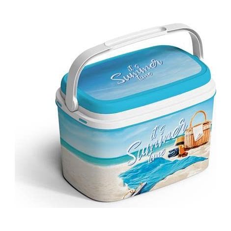 RÉFRIGÉRATEUR PASSIF PORTE-DOCUMENTS EN PLASTIQUE ANTI-RAYURES ITALIE FANTAISIE NATURE COFFRE 6 LITRES PLAGE CAMPING EXTÉRIEUR