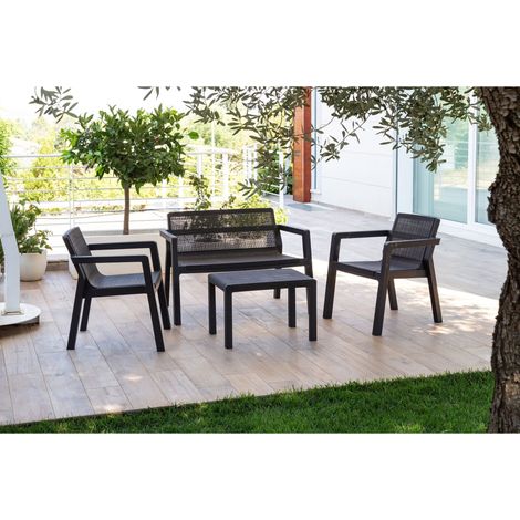 SET SALOTTO RIVIERA ANTRACITE SCURO CON DIVANO (1/5)