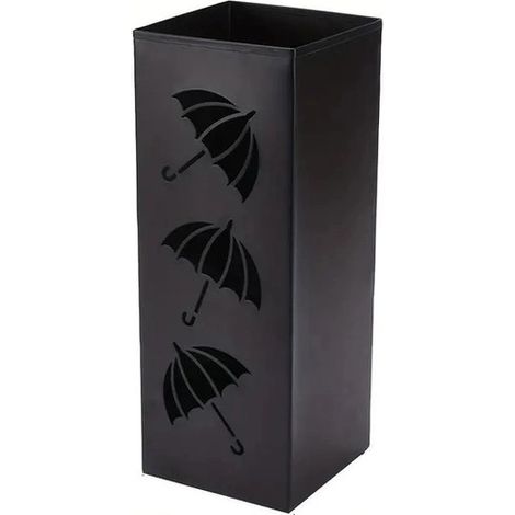 Porte-parapluie avec seau - Porte-parapluie - Support pour parapluie - Porte-parapluie multifonctionnel - Porte-parapluie décoratif - Ornement pour porte-parapluie noir (1/5)