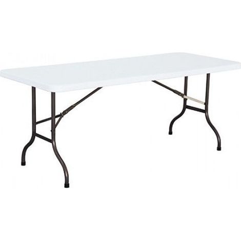 Moia Greenwood Tavolo Catering Fisso in Polietilene 183 x 74 Cm Bianco