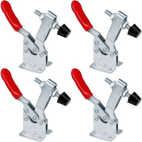 4pcs Pince à Genouillère, 201-B Sauterelle De Serrage Pince à Bascule en Métal Horizontal Sauterelle Serrage Barre de Dégagement, Capacité de Maintien Environ 90 kg, Antidérapant (1/3)