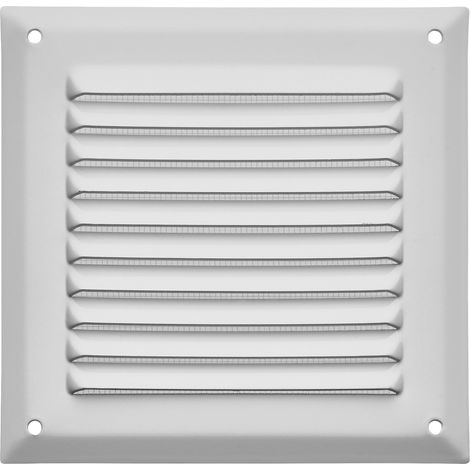 SOTECH Lüftungsgitter aufschraubbar mit Insektenschutz Aluminium 140x140 mm weiß