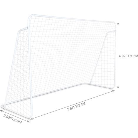 L&H-Cfcahl – Fußballtor aus verzinktem Stahlrohr, 240 x 150 x 90 cm – Maschenweite 10 x 10 cm – Rohrdurchmesser Φ25 x 0,6 mm – Leicht und langlebig für Spielfelder (1/5)