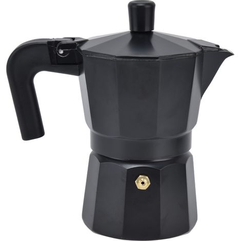 Cafetière Moka en aluminium résistant aux hautes températures, 150 ml, noire, 150 ml (1/5)