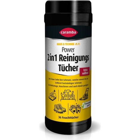 Caramba Power Reinigungstücher 2in1 36 Stück – Öl, Fett