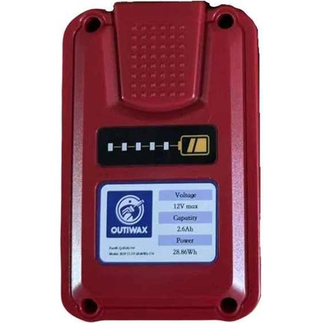 Batterie 12V Lithium-Ion 26 000 mAh pour pulvérisateur OUTIWAX / Phoenix – témoin de charge