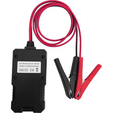 12V Car Battery Tester, Electronic Relay Tester with Clip, Automotive Diagnostic Tool (1/4)
