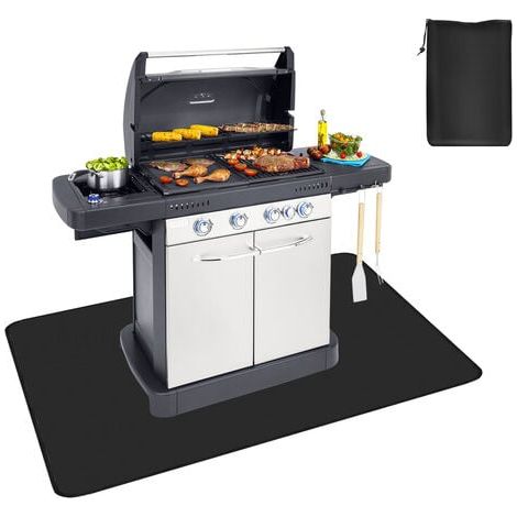 Tapis de barbecue 97127CM Tapis de protection de sol pour barbecue Tapis de barbecue et plancha (1/4)