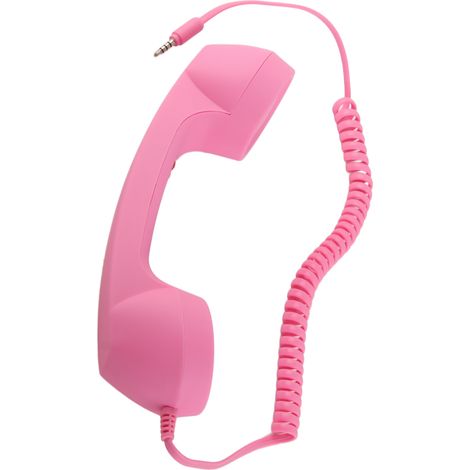 Téléphone portable USB C résistant aux radiations, style vintage, avec connecteur 3,5 mm pour smartphone, couleur rose. (1/5)