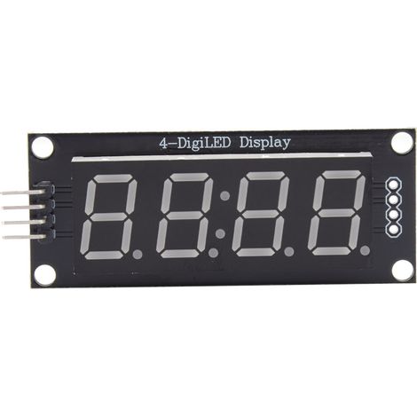 Module de tube d'affichage LED à 4 chiffres et 7 segments, adapté à la bibliothèque d'utilisation Arduino TM1637.hJaune (1/5)