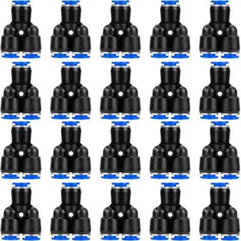Connecteur Pneumatique 6mm Raccord Rapide Air Comprimé Droit Push In de Tube Ligne d'Air en Plastique 30 pièces - Y 8 mm (1/5)