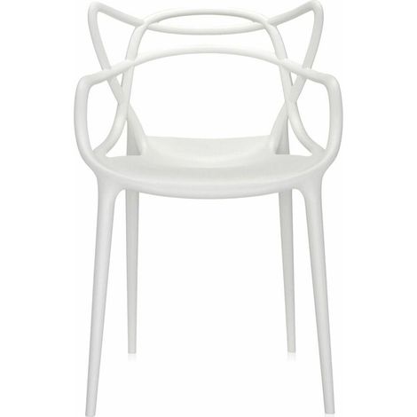Kartell Stuhl Masters weiß, innovatives Design und stapelbar