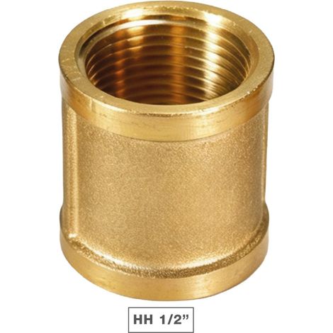 Manchon laiton femelle-femelle 1/2" - 10 u boîte