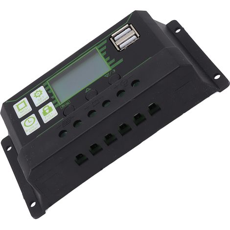 Solar-Laderegler PWM Dual-USB Solarpanel-Ladegerät Entladeregler mit großem LCD-Display 40A (1/5)