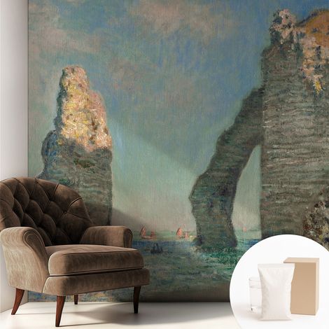 Papier peint intissé mural avec imprimé pour décoration pour salon pour chambre à coucher pour entrée Paysage rocheux 250x250 cm (1/5)