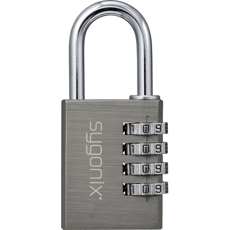 Sygonix SY-6932350 Vorhängeschloss 40 mm 4-Digit    Titanium Grey Zahlenschloss (1/5)