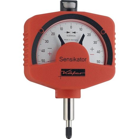Sensikator de précision 0,1 mm, déplacement 0,001 mm, avec protection contre les chocs, avec rapport d'inspection (1/3)