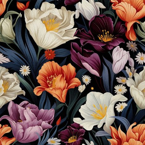 Tela decorativa para exteriores Oxford - Motivo floral I DX5522 (1/5)
