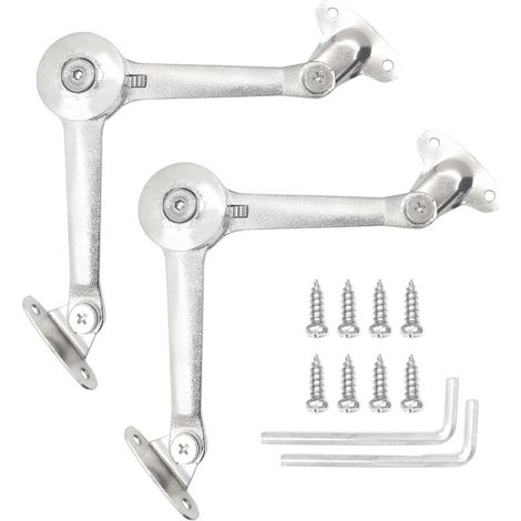 2 Stück Möbel-Kompass-Deckelscharniere, 40 lbs verstellbare Hubkraft, Zinklegierung, Stützscharniere für Schranktüren (1/4)