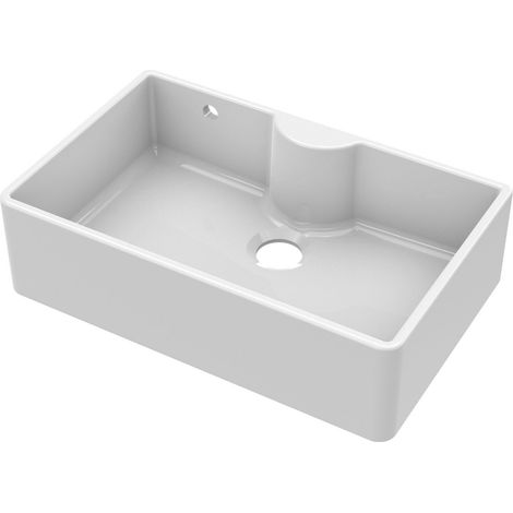 795mm - Single Bowl Butler Kitchen Sink - with Tap Ledge, Overflow