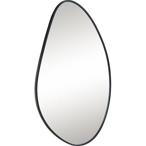 Specchio decorativo moderno da parete 82 x 46 cm nero 030010182