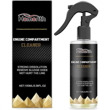 Nettoyant moteur et intérieur de voiture sans effort - Spray 100 ml pour éliminer les graisses, huiles et saletés tenaces Sans rinçage, sans démontage, formule puissante pour un nettoyage rapide (1/5)