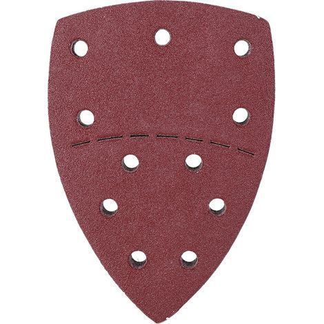 Set of 60 mouse sandpaper sheets, individual palm sandpaper sheets, 140 x 140 x 100 mm, 11 holes, 80 grit (1/5)